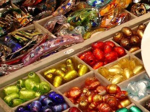 Glas Beads - Schaufenster mit Muranoglas