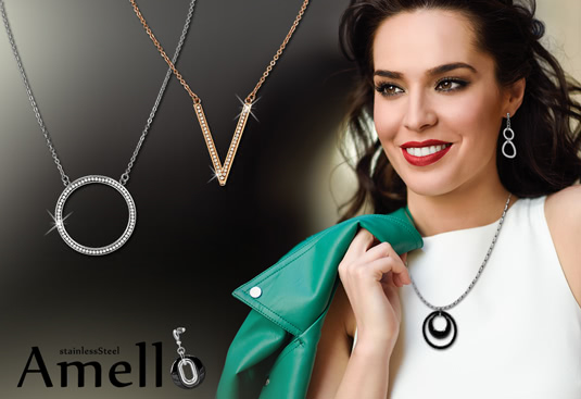 Modischer Edelstahlschmuck von Amello